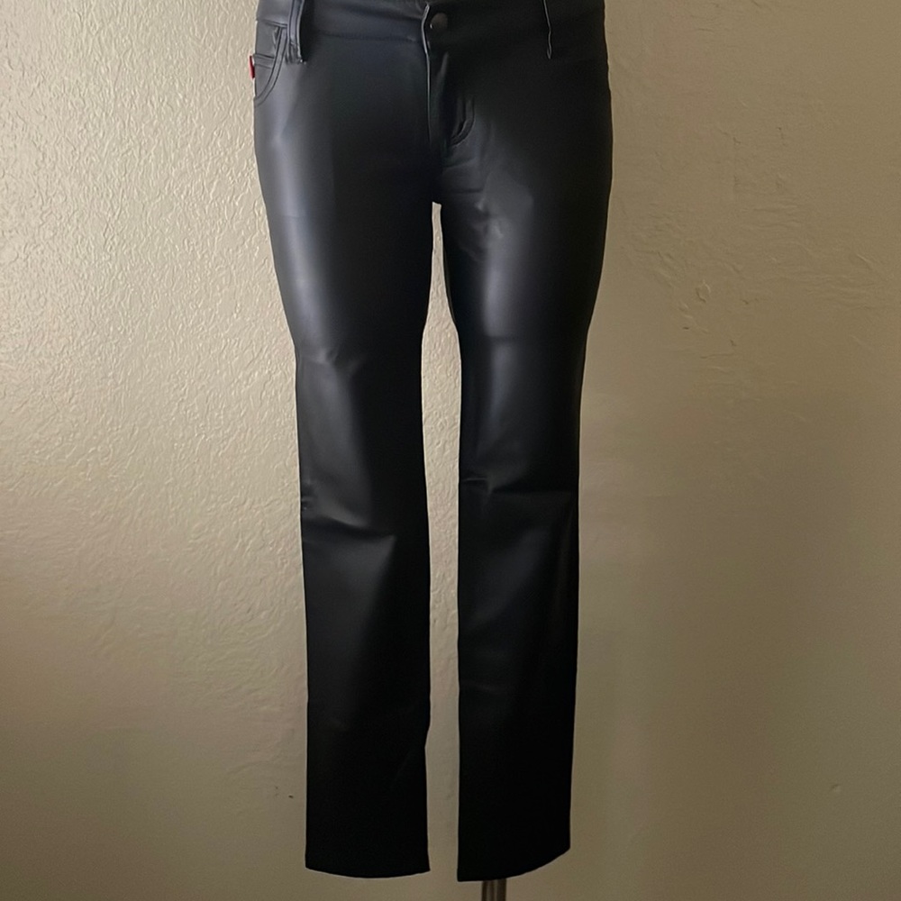 Tripp NYC Black Faux Leather Skinny Pants